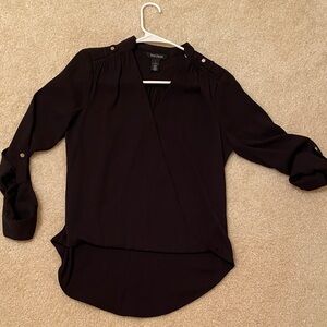 White House Black Market Elegant Black Blouse